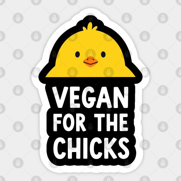 Vegan For The Chicks Sticker by enrynz